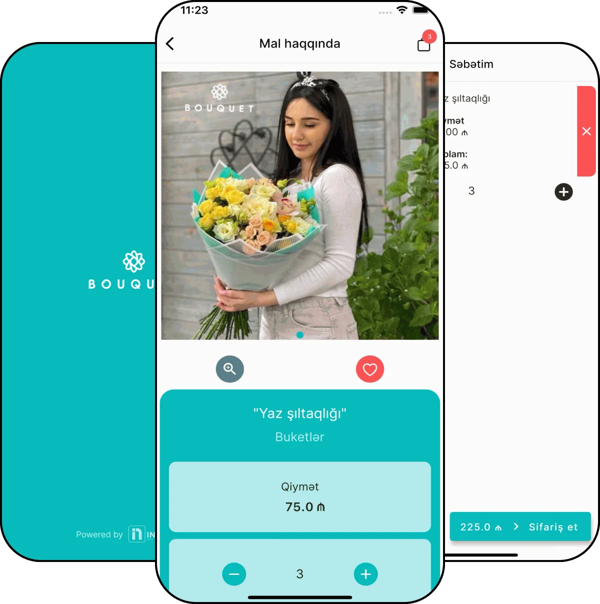 Bouquet&Co app screens