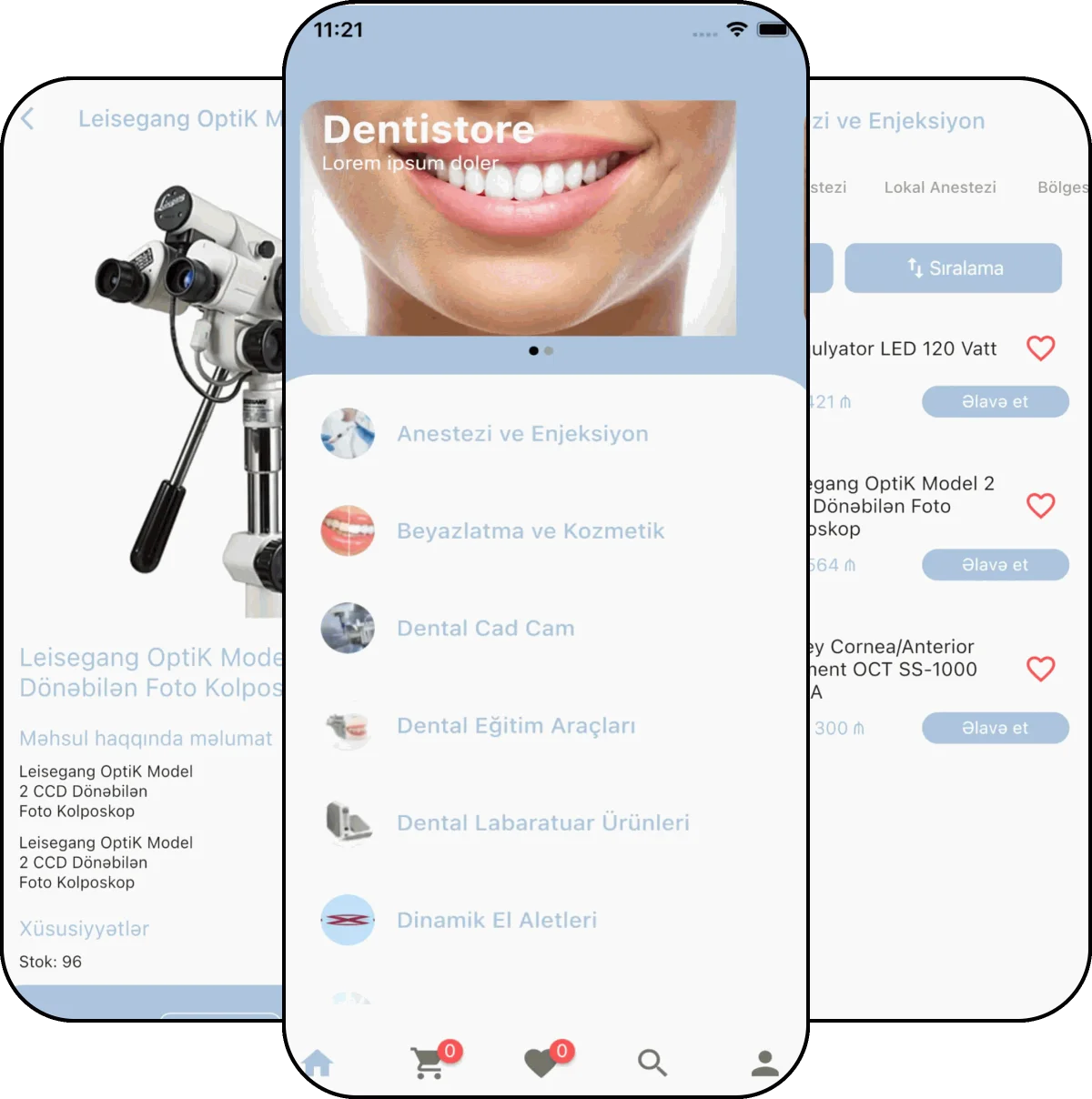 Denti Store app screens