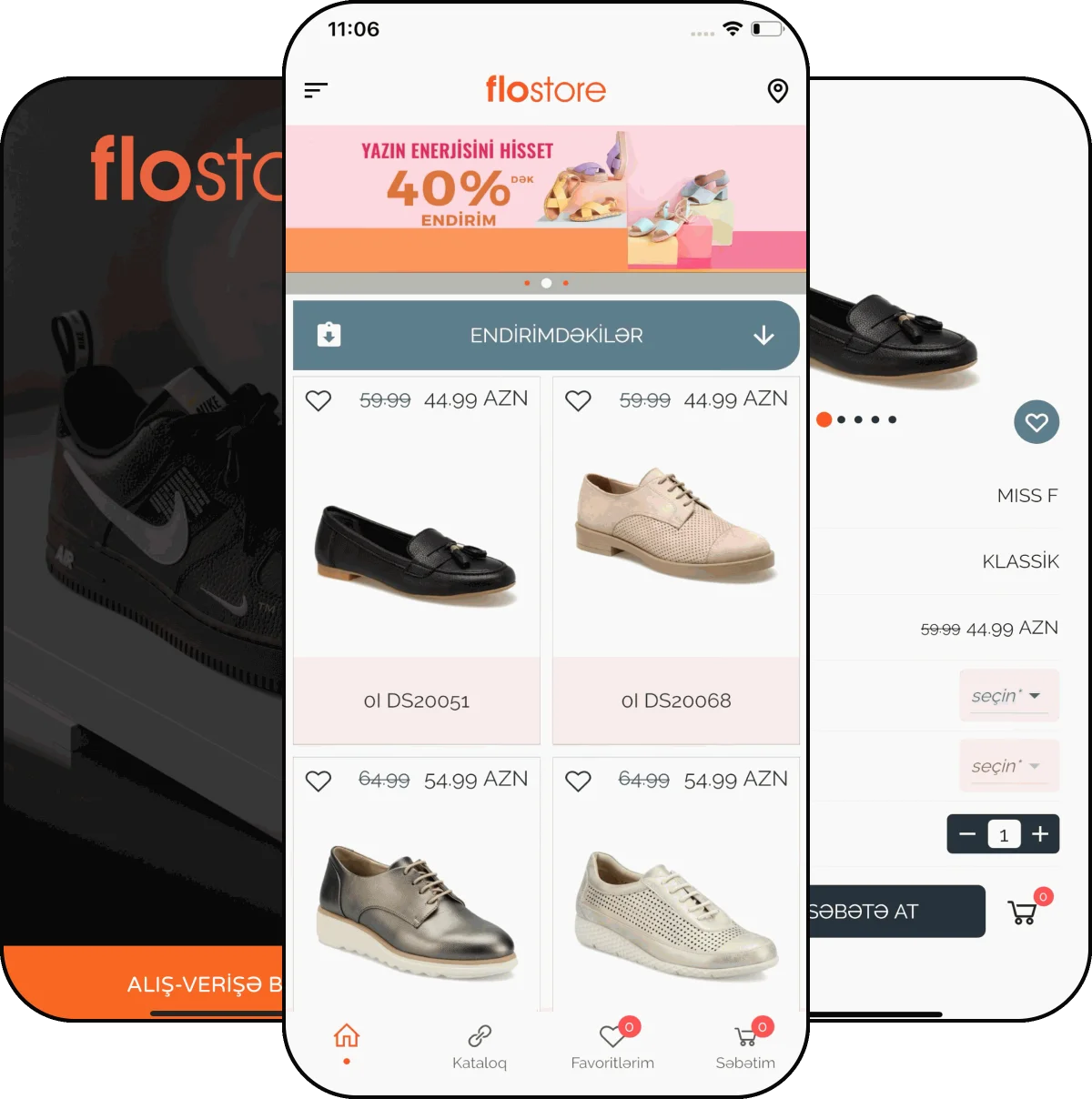 Flostore.az app screens