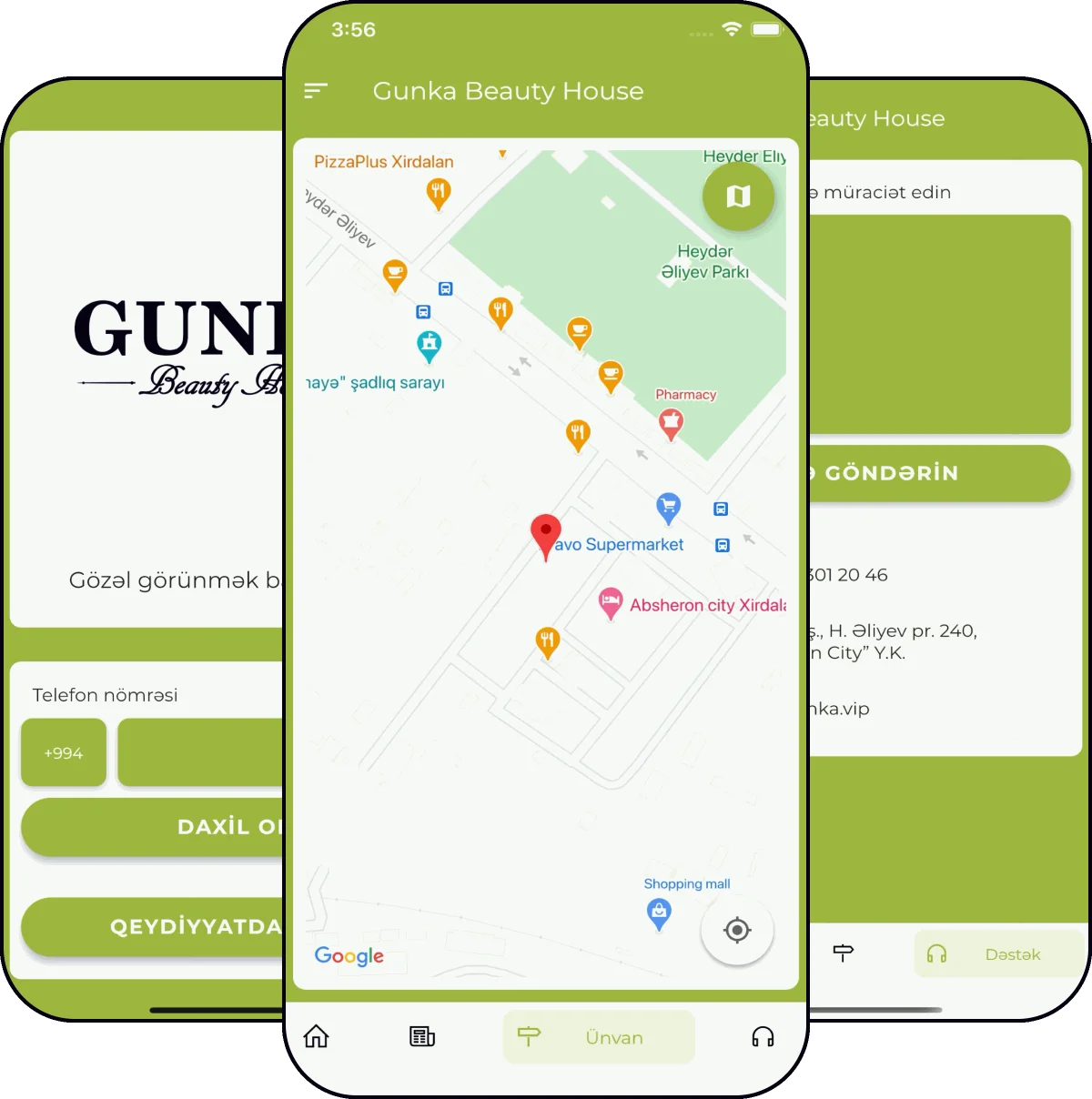 Gunka Beauty House app screens