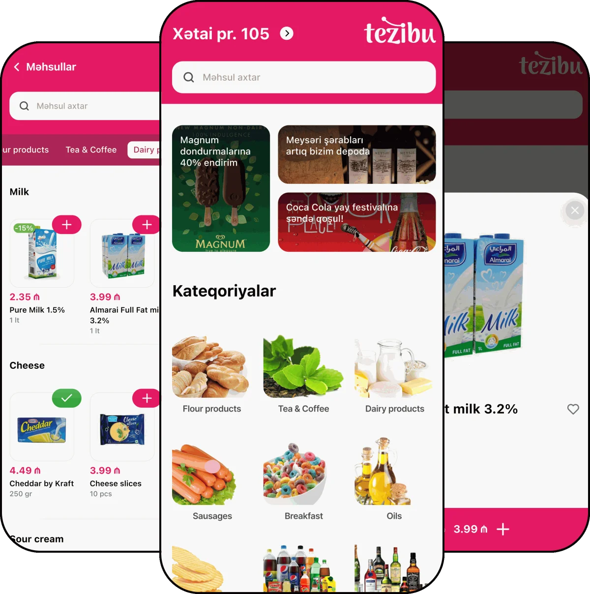 Tezibu app screens